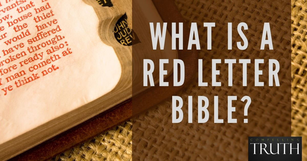 Ødelæggelse hvorfor ikke se What is a red letter Bible?