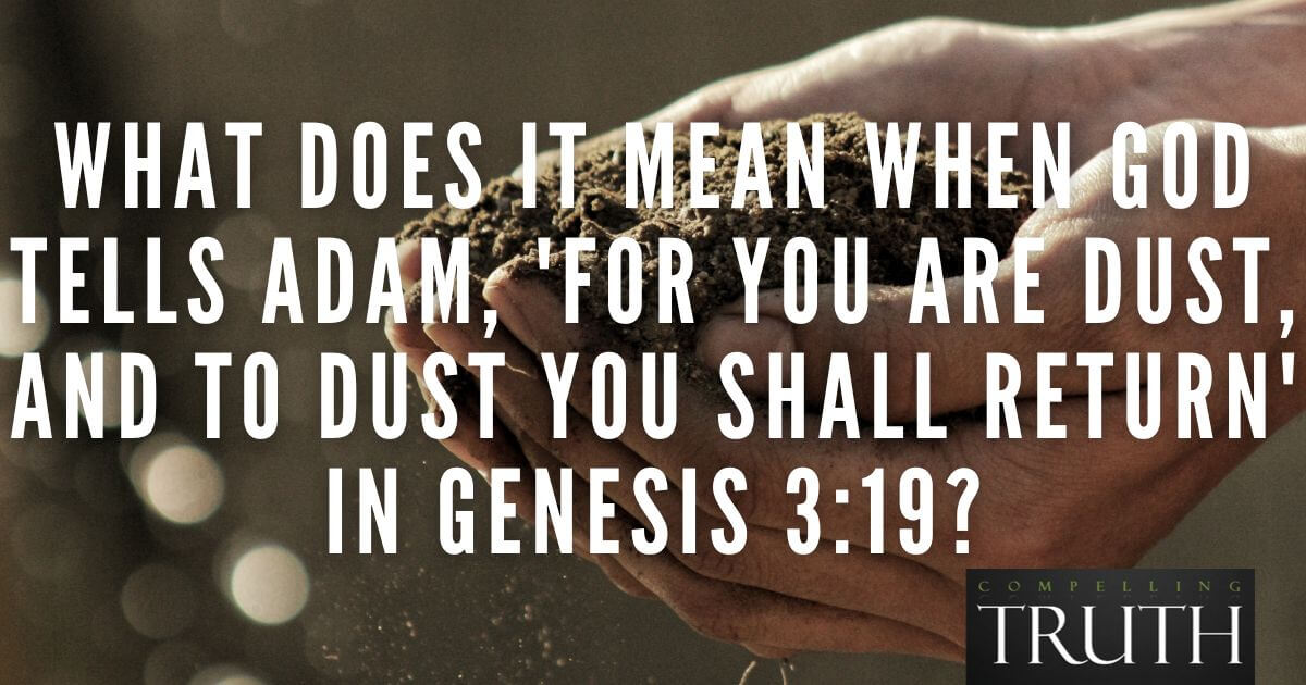 What does it mean when God tells Adam, 'For you are dust, and to dust